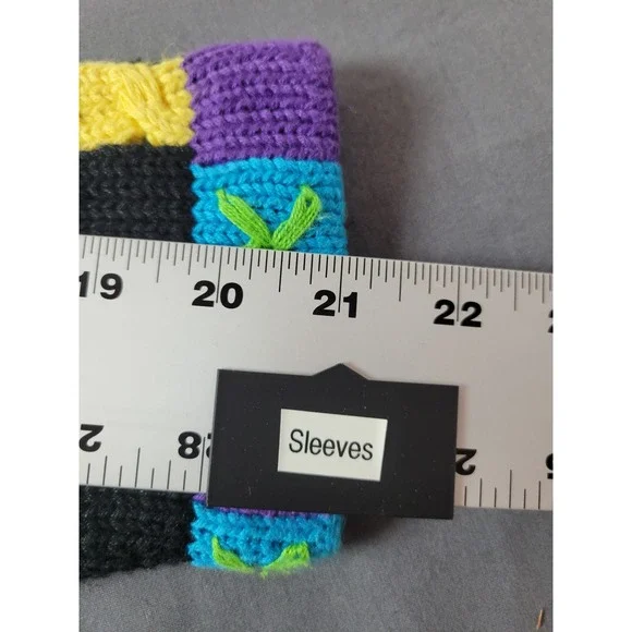 Storybook Knits Vintage Travel Cardigan Medium Black Suitcase Globe Sailboat - Picture 11 of 13